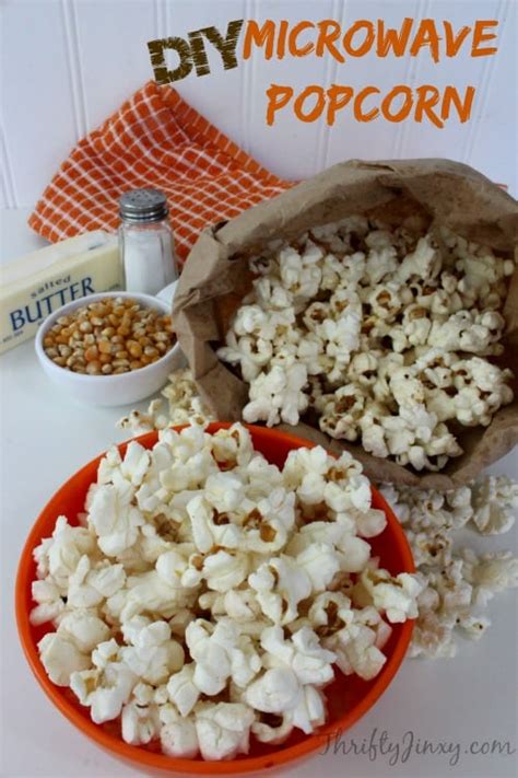 Diy Microwave Popcorn With A Brown Lunch Bag Thrifty Jinxy
