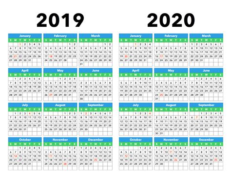 Calendar 2019 2020 Calendar Options