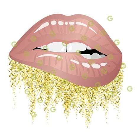 Lips With Gold Teeth Svg Free