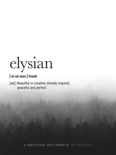 Elysian Greek Definition Beautiful Or Creative Divinely Inspired