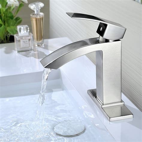 Contemporary Bath Faucets Broeg Single Hole Waterfall Faucet Modern