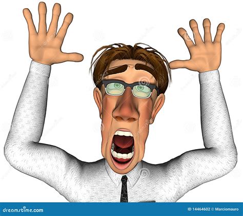 3d Businessman What Is Going On Cartoon Stock Illustration