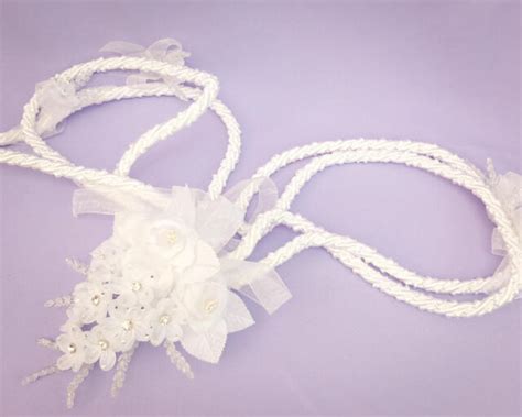 White Wedding Lasso Rosary Wedding Cord Wedding Ceremony Rope Lazo De