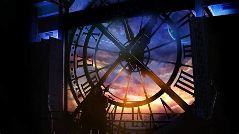 Anime Clock Tower Background 1920x1080 Wallpaper