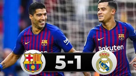 8:00 pm, (uk time) stadium: Barcelona vs Real Madrid 5-1 All Goals & Highlights 2019 ...