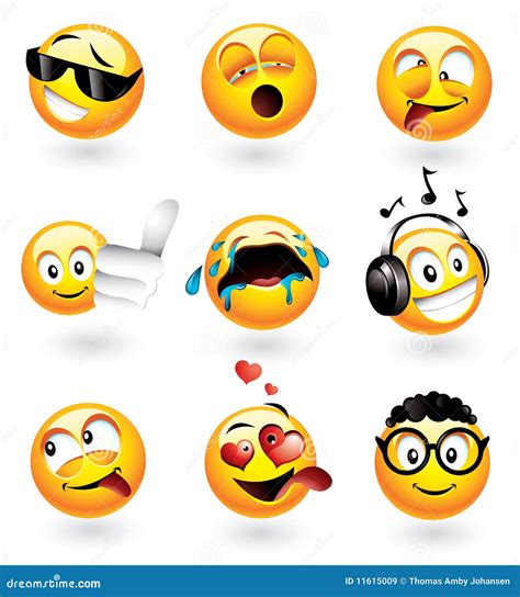 Various Emoticons Stock Vector Illustration Of Cool 11615009