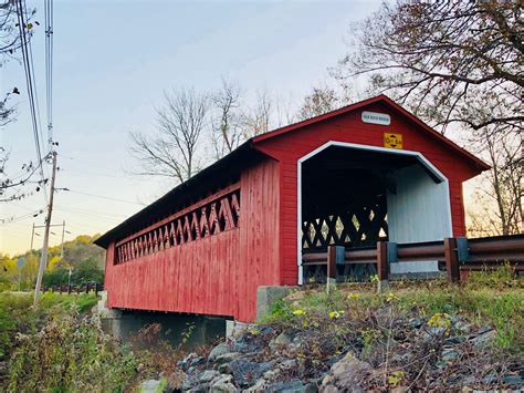 Silk Road Covered Bridge In Bennington Vermont Spanning Walloomsac