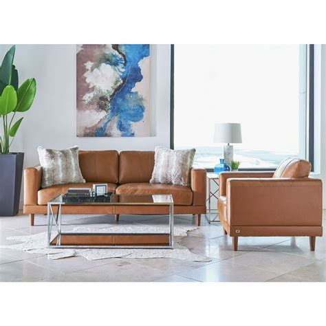 Broyhill Leather Conversation Sofa Baci Living Room