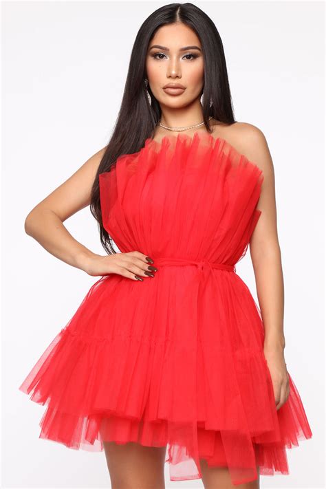 Exclusive Tulle Mini Dress Red Fashion Nova Dresses Fashion Nova