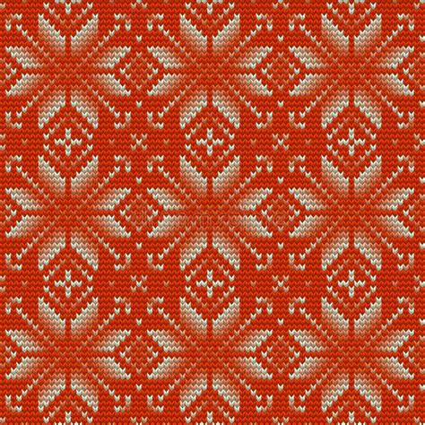 Nordic Knitted Seamless Pattern Stock Vector Illustration Of Ornament