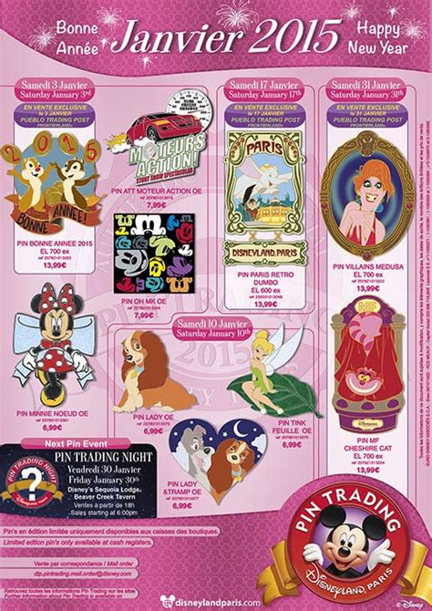 Details On Disneyland Pariss January Pins DisKingdom