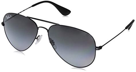 Lyst Ray Ban 3558 Aviator Polarized Sunglasses Blackgray Gradient