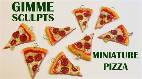 Gimme Sculpts Polymer Clay Pizza Charms Miniature Pizza Pizza