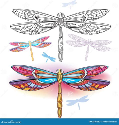 Abstract Dragonfly Stock Vector Illustration Of Symbol 62605630