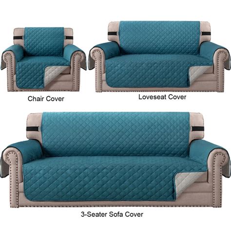 Topchances Reversible Quilted Sofa Cover Waterproof Furniture Pet
