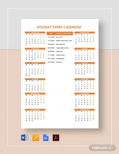 14 Holiday Calendar Templates Free Psd Vector Eps Png Format Download