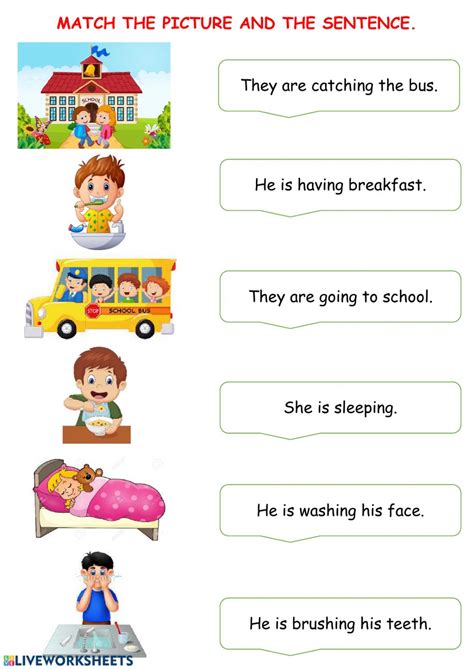 Daily Routines Interactive Worksheet