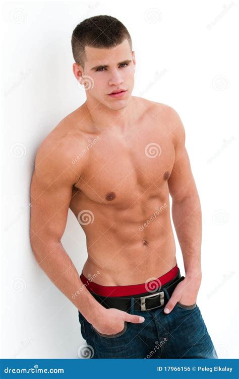 Male Model Topless Stock Photo Image Of Masculine Caucasian