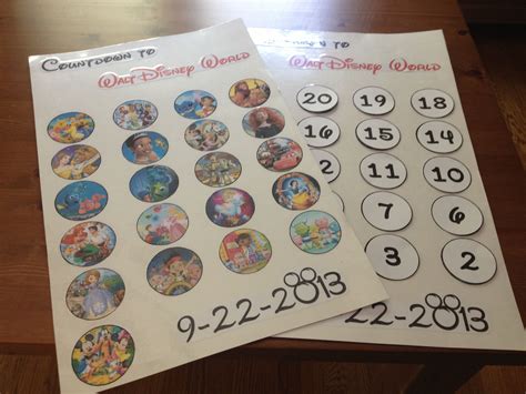 Our Disney Countdown Calendars Disney Countdown Calendar Disney
