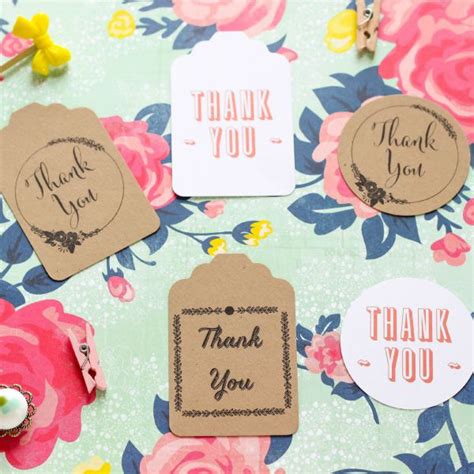 The files are for personal use only and may not be used commercially in any way. Thank You Tags - Free Printables