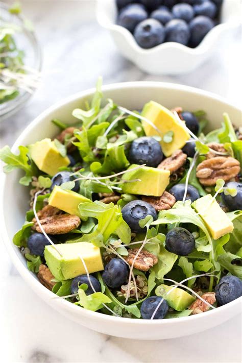 Blueberry Quinoa Power Salad With Arugula Blueberries Quinoa