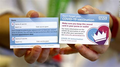 Vaccine supply is very limited. UK Covid-19 vaccination cards will remind people to get a ...