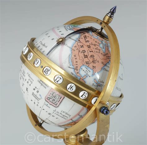 Antique Chronosphere Globe Clock Sphère Mouvante Redier à Paris Ebay