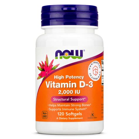 Now Foods Vitamin D3 2000 Iu Strong Foundation Tru·fit