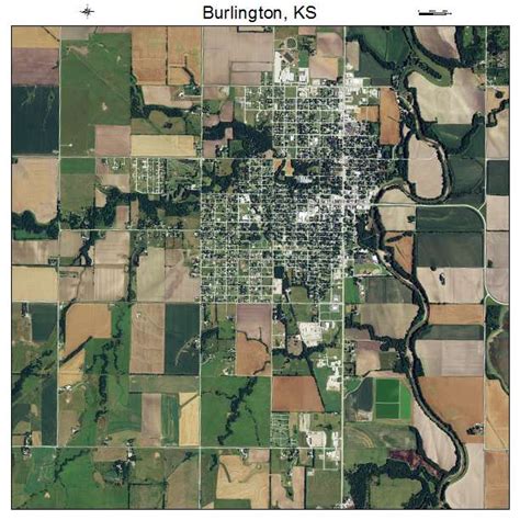 Aerial Photography Map Of Burlington Ks Kansas