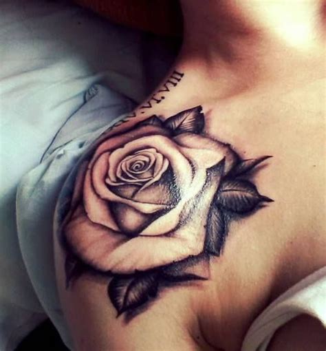 Best 25 Rose Shoulder Tattoos Ideas On Pinterest 90 In Roman Numerals Flower Tattoo Shoulder