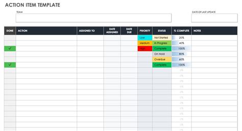 6 Project Action Tracker Template Excel Task Tracker