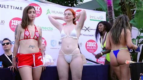 Wild Bikini Contest Interviews By Naked News Reporter In Body Paint