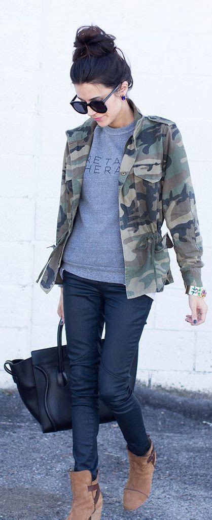 Top 10 Camouflage Jacket Outfit Street Style Ideas And Inspiration