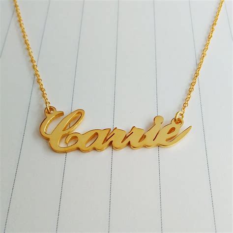 custom carrie bradshaw necklacepersonalized carrie name etsy
