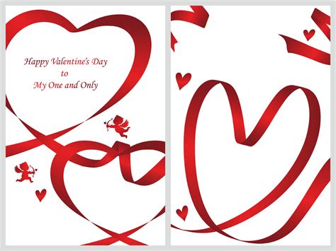 Set Of Two Valentines Day Card Templates 273202 Vector Art At Vecteezy