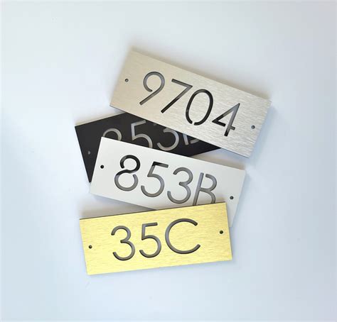 Aluminum House Number Plaque Metal Address Sign House Numbers Door