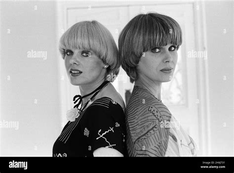 Actress Joanna Lumley With The Winner Of The Purdey Haircut Competition