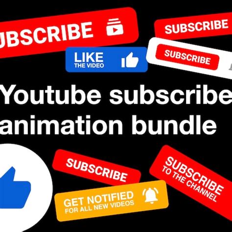 Animated Youtube Subscribe Button Youtube Subscribe Etsy