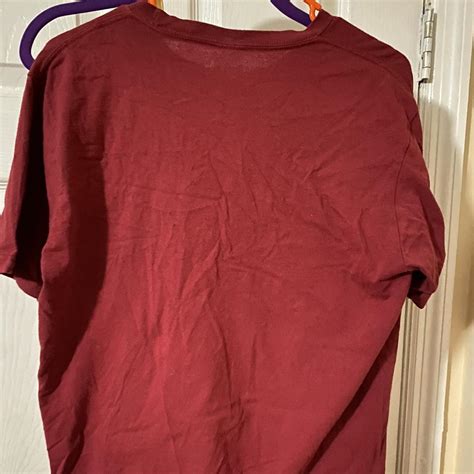 Harry Potter Mens Burgundy And Gold T Shirt Depop