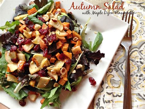 Autumn Salad With Maple Dijon Vinaigrette Dishing Out Health