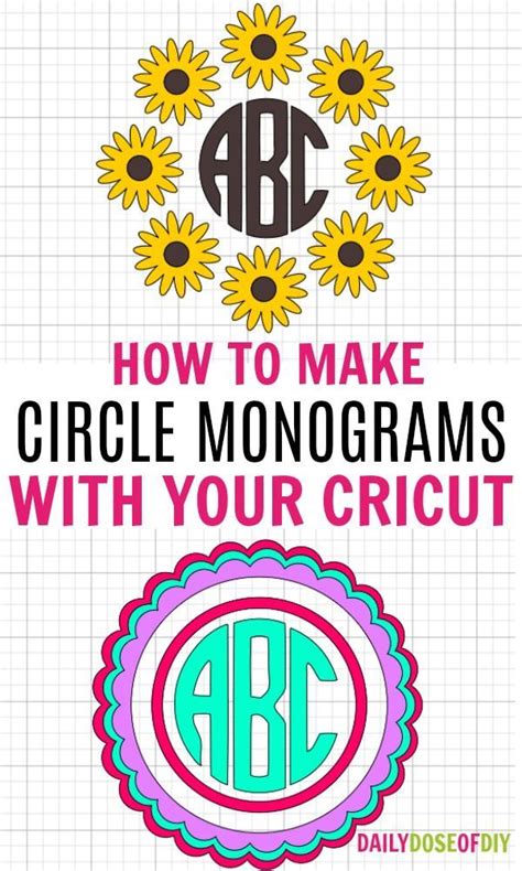 How To Make A Circle Monogram On Your Cricut Daily Dose Of Diy