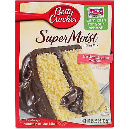 1 box betty crocker® supermoist® yellow cake mix. BETTY CROCKER - Butter Yellow cake mix 432g | Selfridges.com