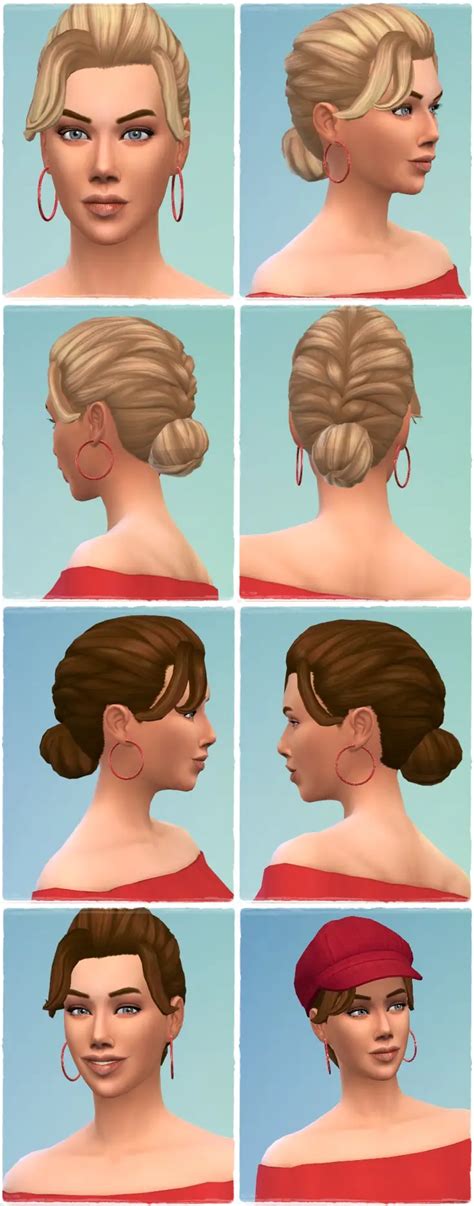 Birksches Sims Blog Annas French Braid Hair Sims 4 Hairs