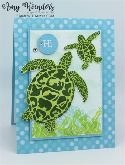Stampin Up Sea Turtle Hello Card For Sunday Stamps Stamp With Amy K