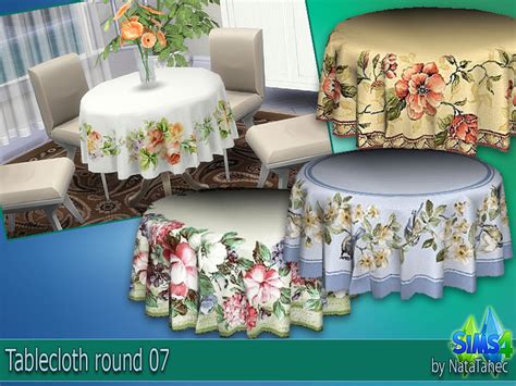 Corporation Simsstroy The Sims 4 Tablecloth Round Set 07