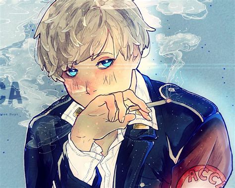 Jean Otus Acca 13 Ku Kansatsu Ka Smoking Anime Boy Background