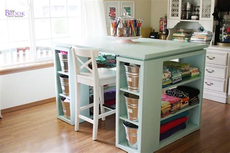 Made with mdf and particle board, it is sturdy. Ana White | Modern Craft Table-Aqua - DIY Projects