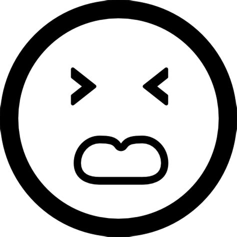 Disgusted Emoticon Square Face Icon