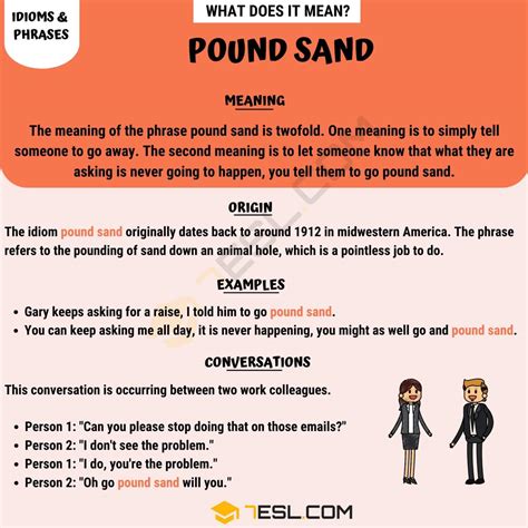 Pound Sand Learn The Meaning Of The Interesting Idiom Pound Sand 7esl