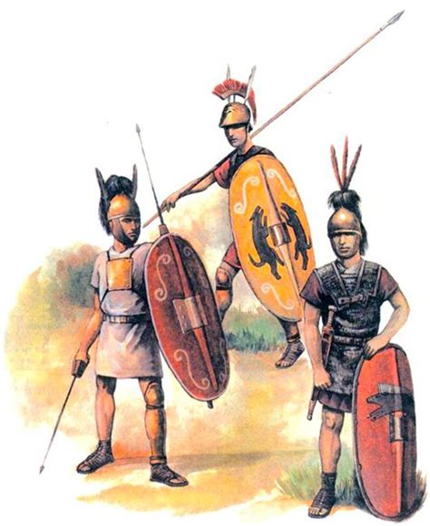 Republican Roman Legionnaires In The Three Line System Used During The